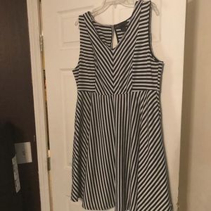 Navy & white stripe dress.